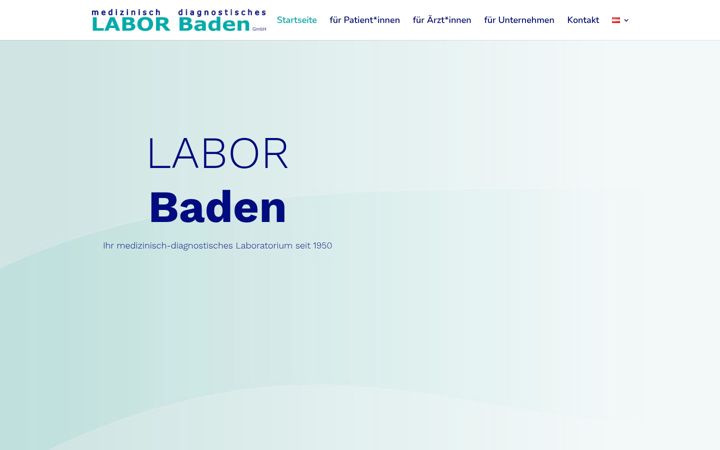 Screenshot of labor-baden.at