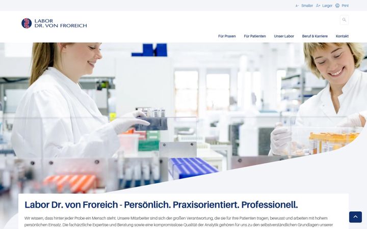 Screenshot of labor-froreich.de