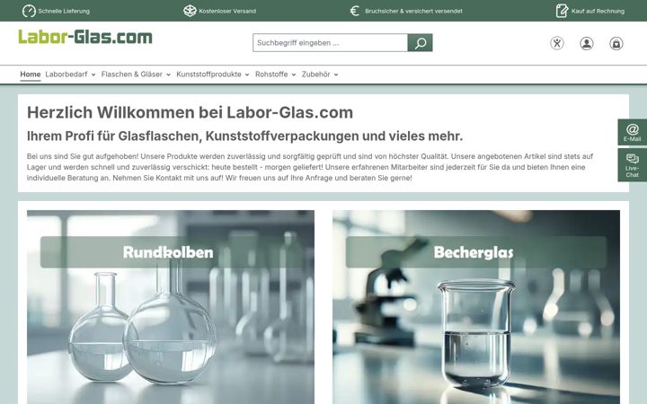 Screenshot of labor-glas.com