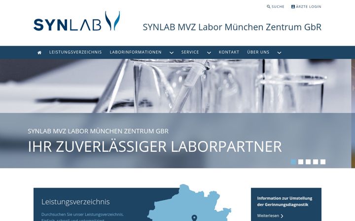 Screenshot of labor-muenchen-zentrum.de