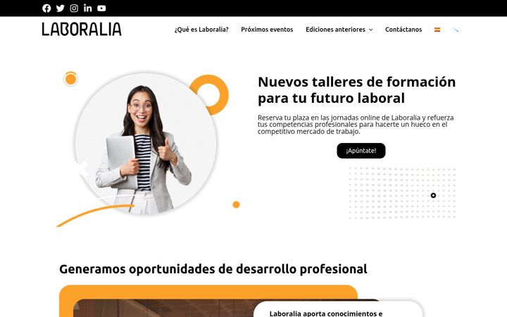 Screenshot of laboraliaudc.com