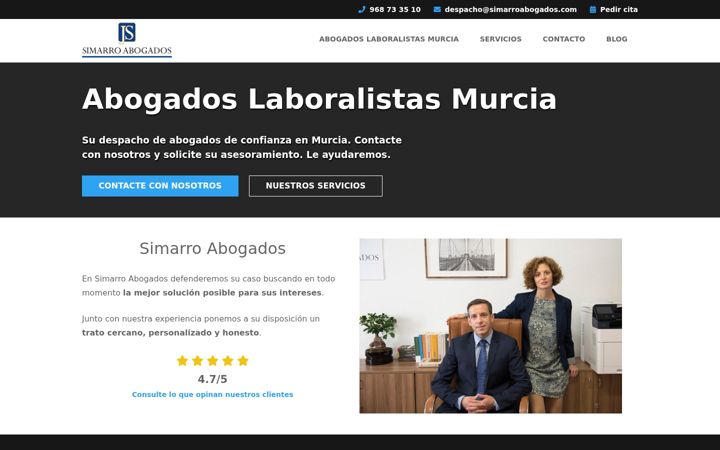 Screenshot of laboralistasmurcia.es
