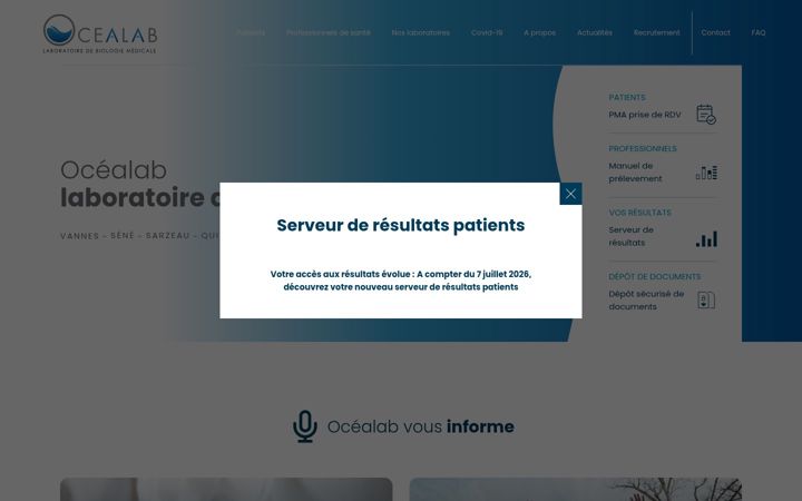 Screenshot of laboratoire-ocealab.fr