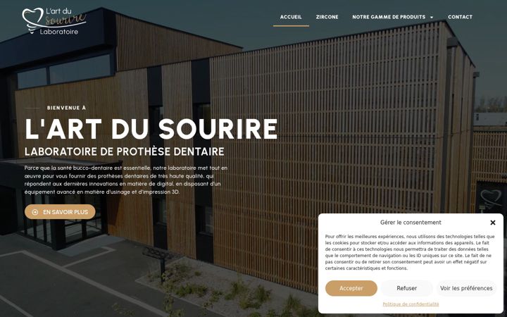 Screenshot of laboratoirelartdusourire.fr