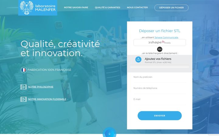 Screenshot of laboratoiremalenfer.fr