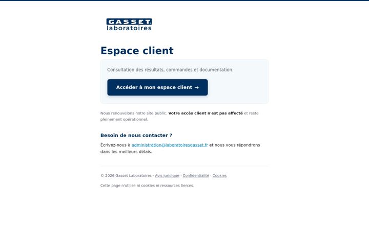 Screenshot of laboratoiresgasset.fr