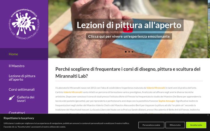 Screenshot of laboratoriartistici.it