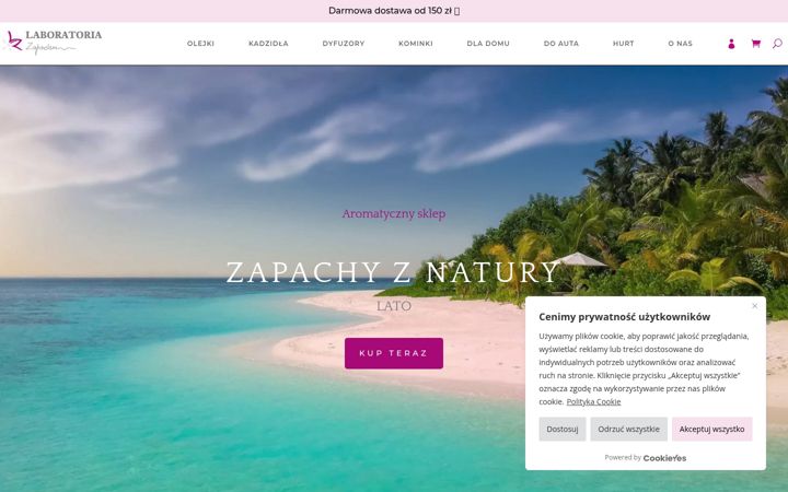Screenshot of laboratoriazapachu.pl