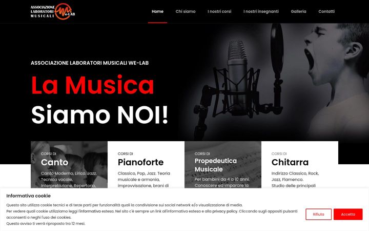 Screenshot of laboratorimusicaliwelab.it
