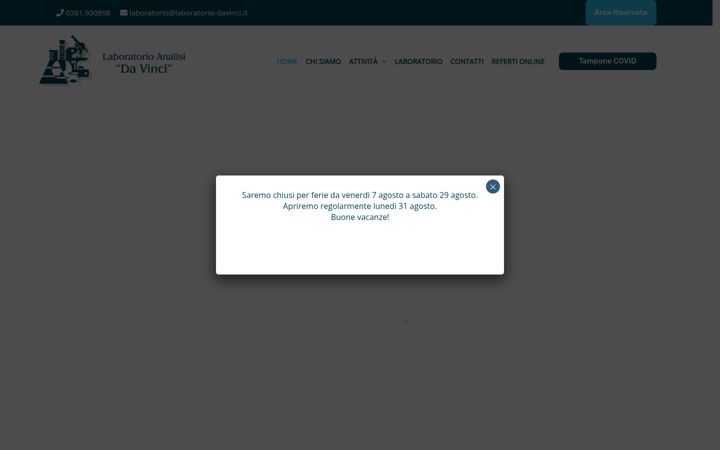 Screenshot of laboratorio-davinci.it