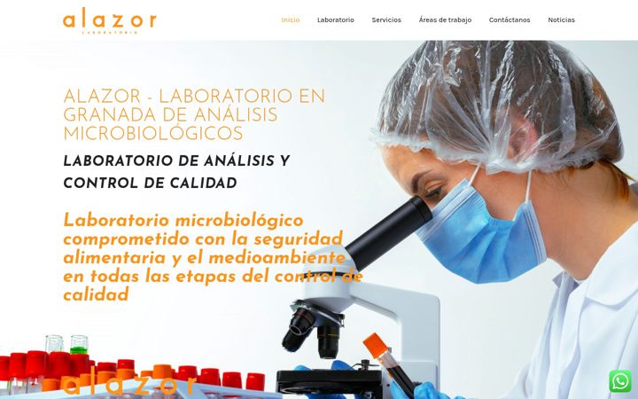 Screenshot of laboratorioalazor.com