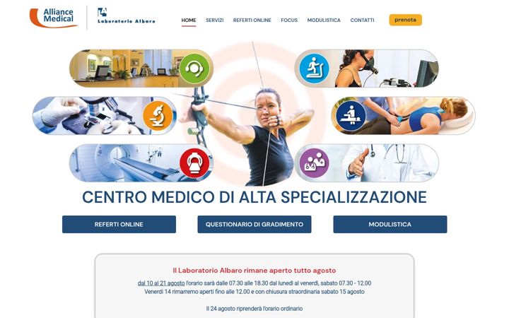 Screenshot of laboratorioalbaro.it