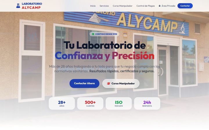 Screenshot of laboratorioalycamp.com