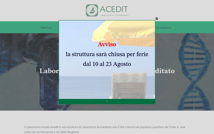 Screenshot of laboratorioanalisiacedit2003.it