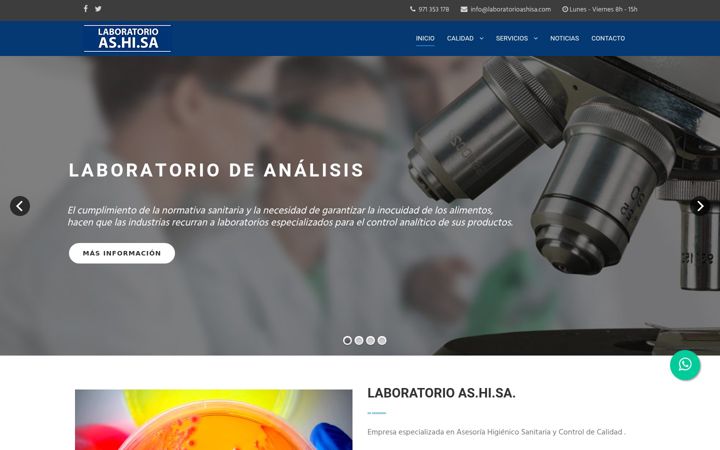 Screenshot of laboratorioashisa.com