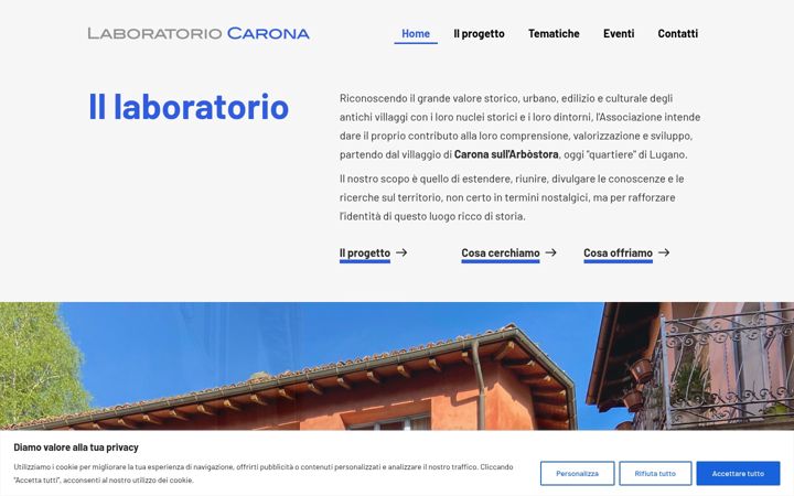 Screenshot of laboratoriocarona.ch