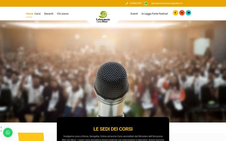 Screenshot of laboratoriocentrovoce.it