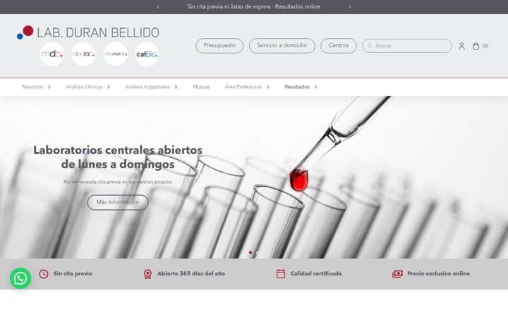 Screenshot of laboratoriodeanalisisclinicos.com