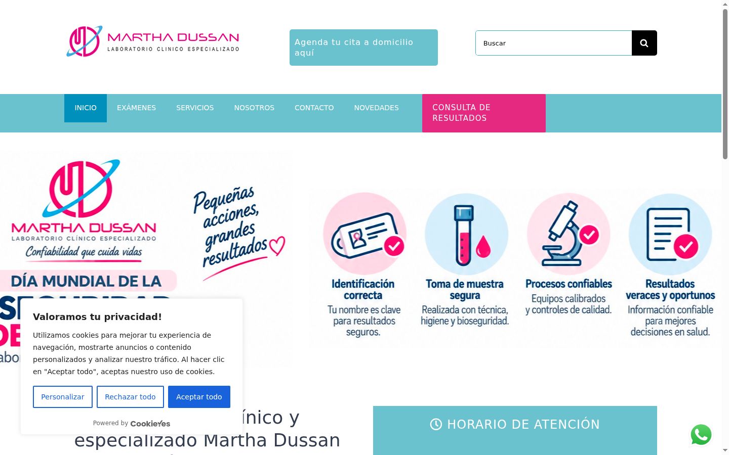 Captura de ecrã do banner de consentimento apresentado antes de qualquer interação
