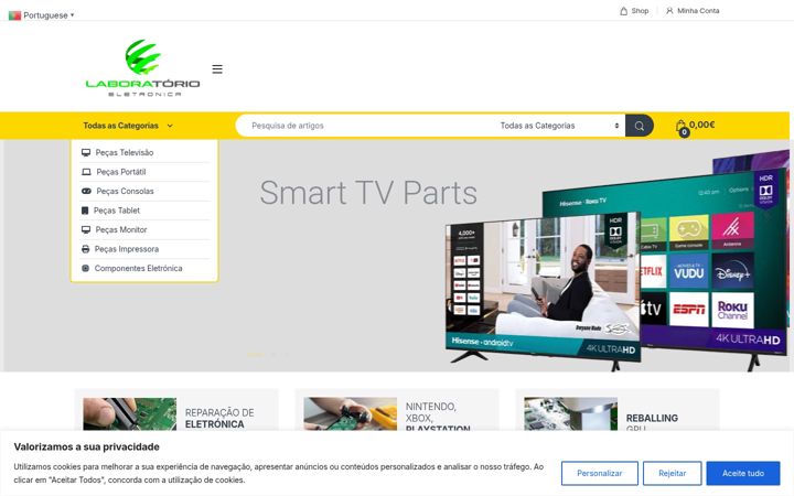 Screenshot of laboratorioeletronica.pt