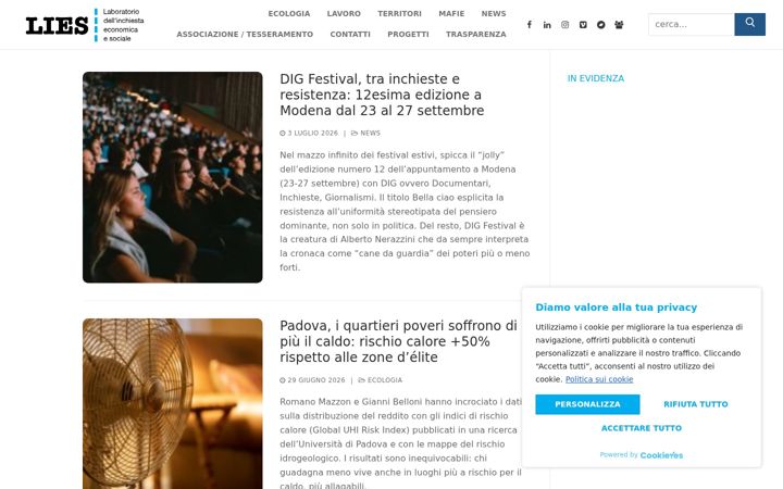Screenshot of laboratorioinchiesta.it
