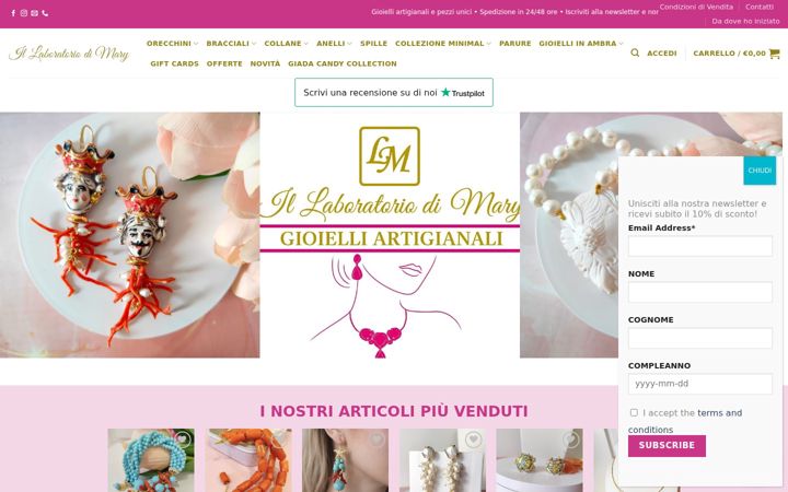Screenshot of laboratoriomary.it