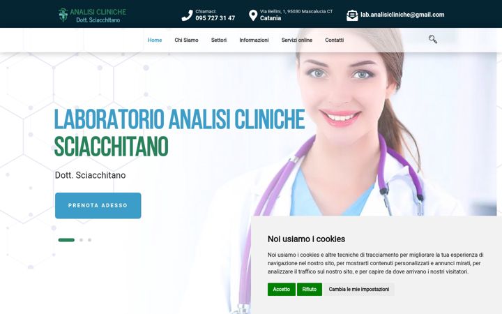 Screenshot of laboratoriomascalucia.com