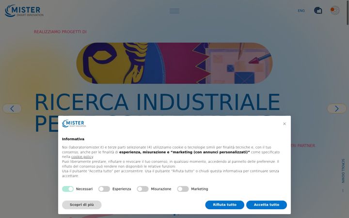 Screenshot of laboratoriomister.it
