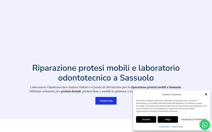 Screenshot of laboratorioodontotecnicoandreadallari.it