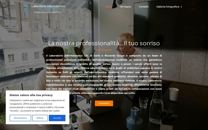 Screenshot of laboratorioodontotecnicocr.it
