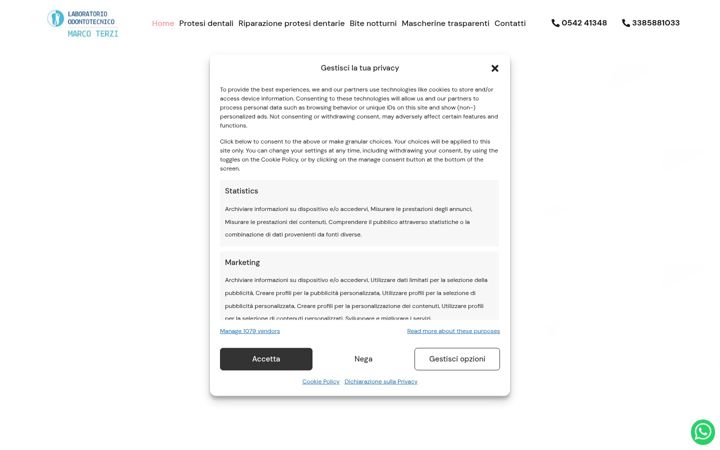 Screenshot of laboratorioodontotecnicoterzi.it