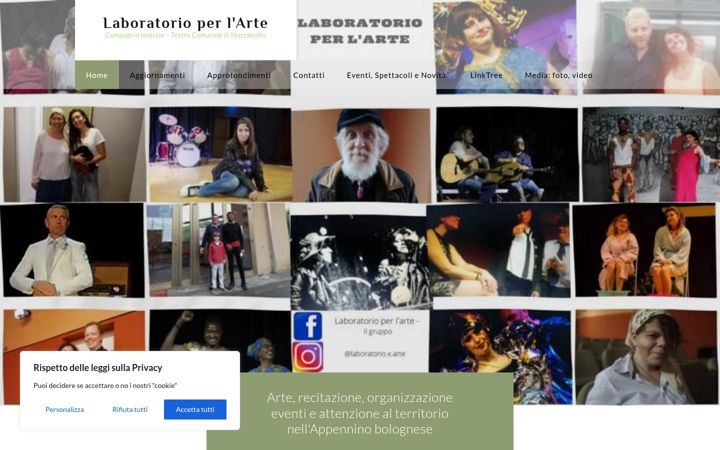 Screenshot of laboratorioperlarte.it