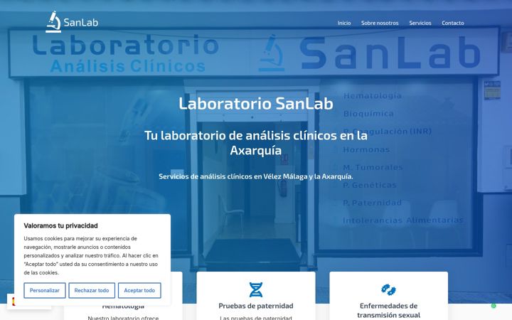 Screenshot of laboratoriosanlab.com