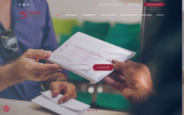 Screenshot of laboratoriosantaclara.com