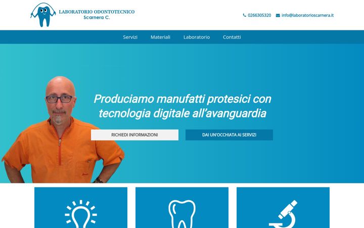 Screenshot of laboratorioscarnera.it