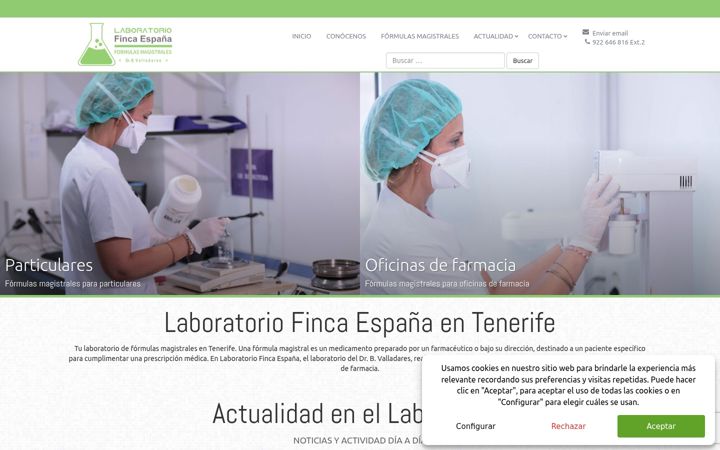 Screenshot of laboratoriotenerife.com