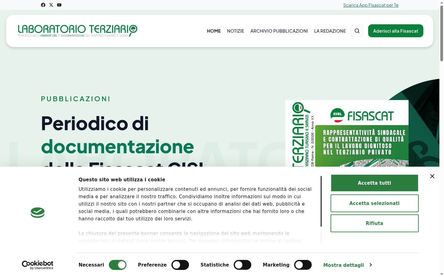 Captura de ecrã do banner de consentimento apresentado antes de qualquer interação