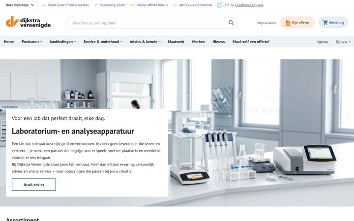 Screenshot of laboratorium-apparatuur.nl