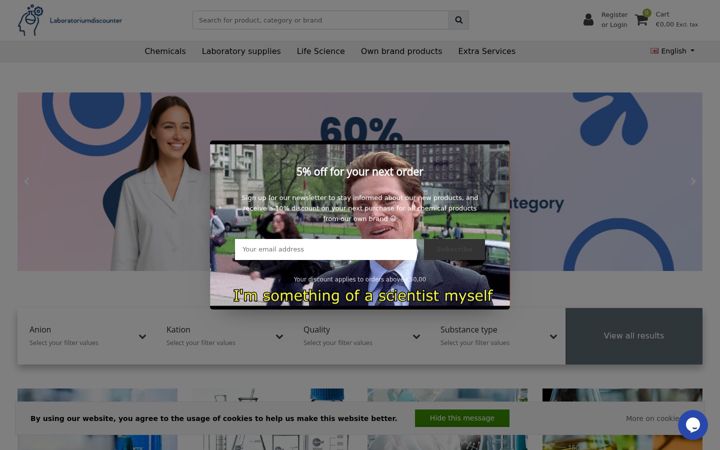 Screenshot of laboratoriumdiscounter.nl