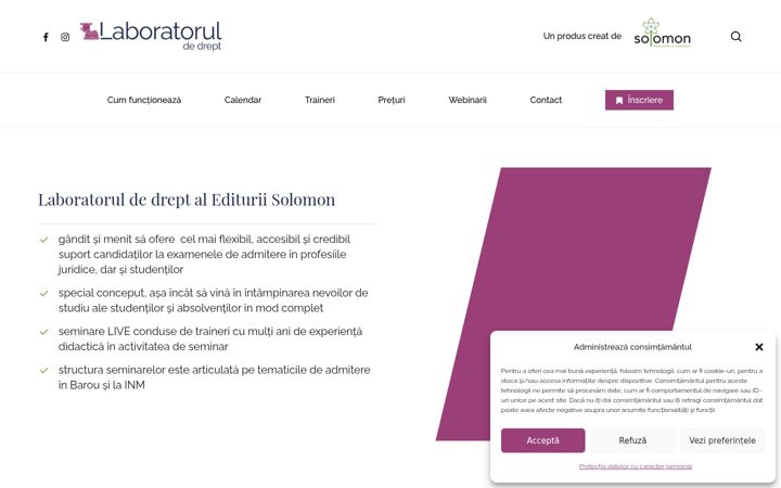 Screenshot of laboratoruldedrept.ro