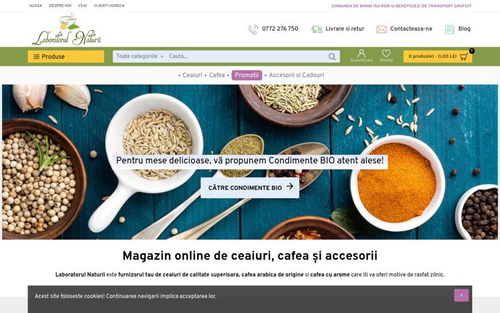 Screenshot of laboratorulnaturii.ro