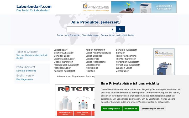 Screenshot of laborbedarf.com