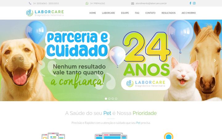 Screenshot of laborcare.com.br