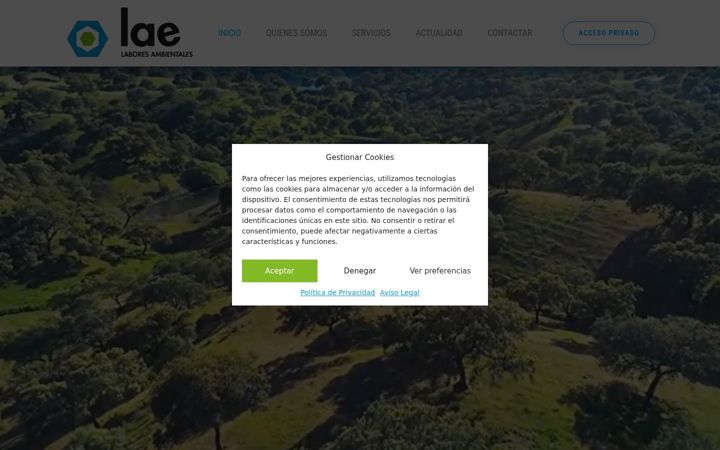 Skärmbild av laboresambientales.eco