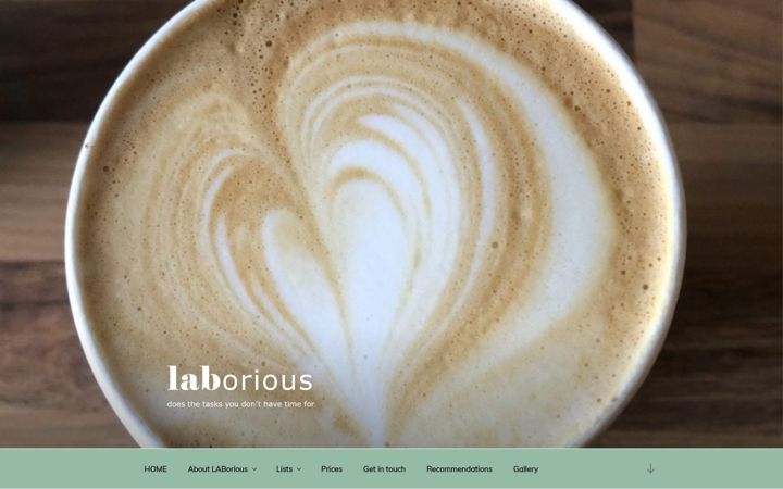 Screenshot of laborious.co.uk