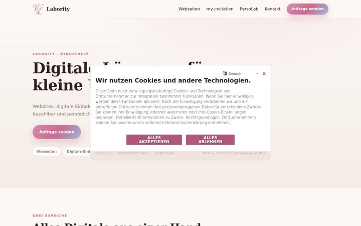 Screenshot of labority.de