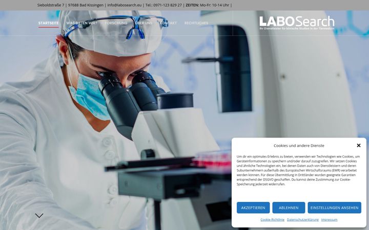 Screenshot of labosearch.eu