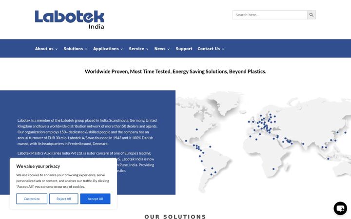 Screenshot of labotekindia.com