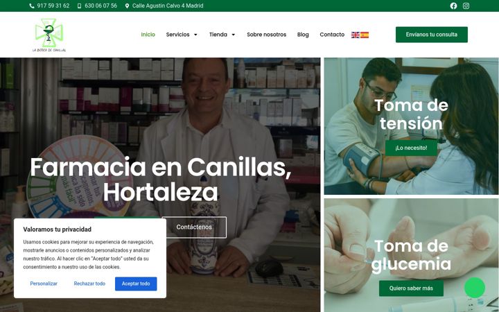 Screenshot of laboticadecanillas.com