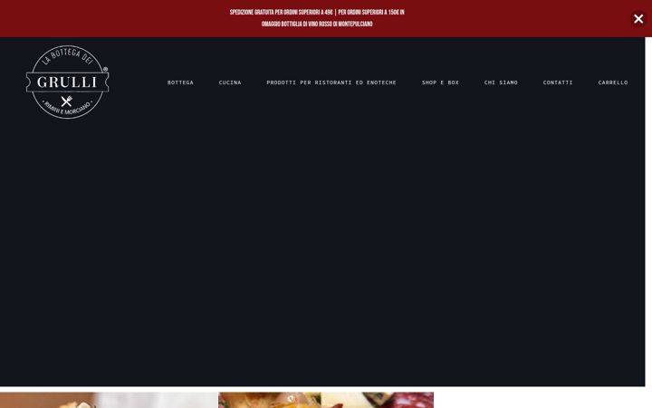 Screenshot of labottegadeigrulli.com